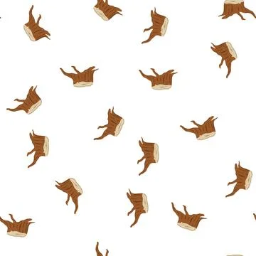 Pattern nature stump cartoon vector Illustrazione stock