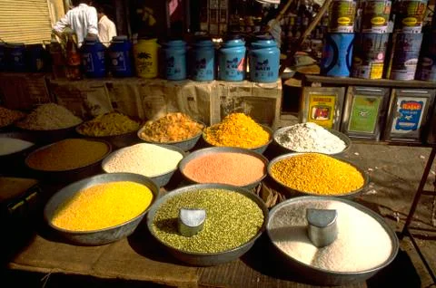 Pattern nature texture spices display street Stock Photos