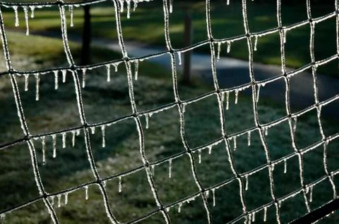 Pattern nature texture winter frozen volleyball Stock Photos