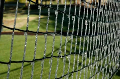 Pattern nature texture winter frozen volleyball Stock Photos