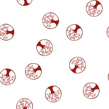 Pattern nature tree of life cartoon vector 스톡 일러스트