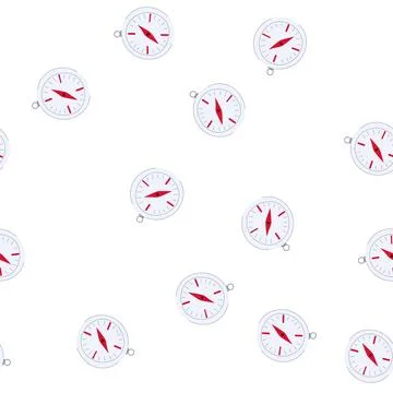 Pattern navigation nautical compass cartoon vector Stockillustratie