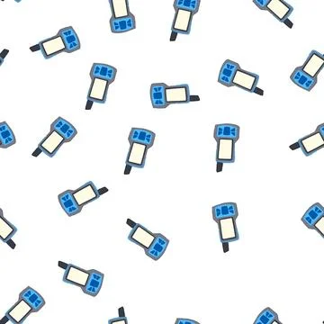 Pattern navigator handheld gps cartoon vector 스톡 일러스트