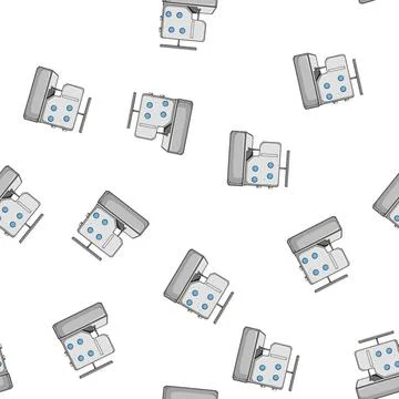 Pattern needle overlock cartoon vector Stock Illustration