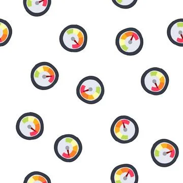 Pattern needle speedometer cartoon vector Illustrazione stock