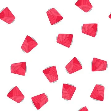 Pattern needlework yarn wool cartoon vector イラスト素材