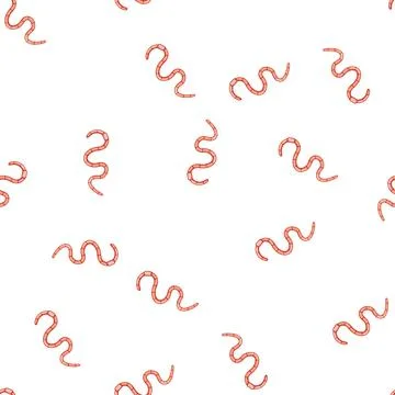Pattern nematode worm cartoon vector Stock Illustration