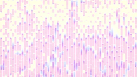 Pattern of neon colored stripes. 3d rendering digital loop animation 4K Stock Footage 219001348