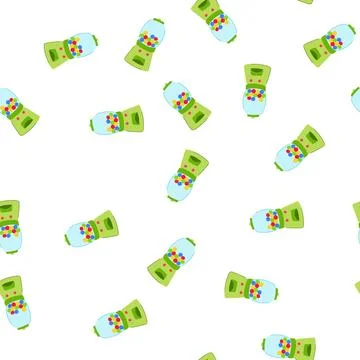 Pattern neon lotto ball machine cartoon vector Stockillustratie