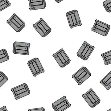 Pattern Network attached storage server data backup system 스톡 일러스트