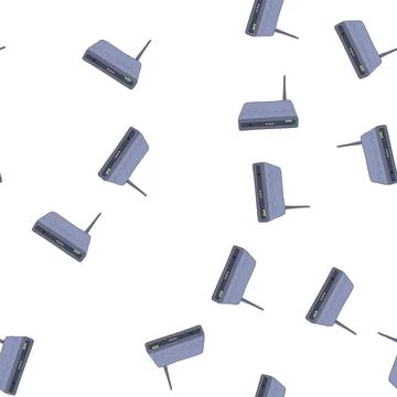 Pattern network dsl modem cartoon vector Stockillustratie