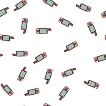 Pattern network satellite phone cartoon vector Stock Illustration