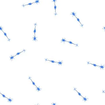 Pattern neural neurons cartoon vector Stockillustratie
