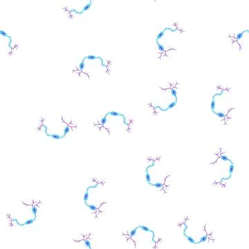 Pattern neuro neurons cartoon vector Stockillustratie