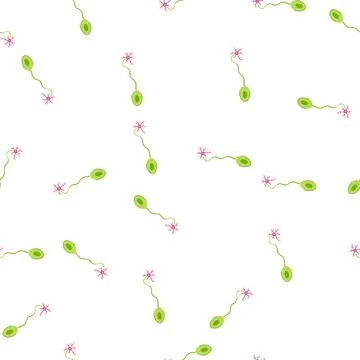 Pattern neuroscience neurons cartoon vector Stock Illustration