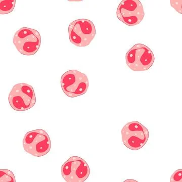 Pattern neutrophil white blood cell icon representing immune system Stock Illustration