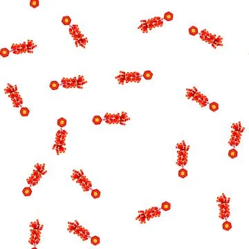 Pattern new chinese firecracker cartoon vector イラスト素材