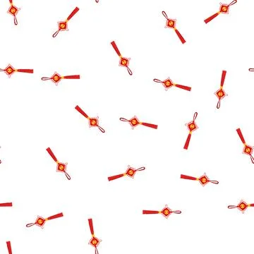 Pattern new chinese lucky knot cartoon vector Stock Illustration