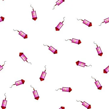 Pattern new firework rocket cartoon vector イラスト素材