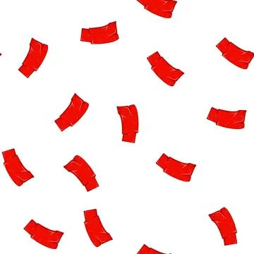 Pattern new red tape cartoon vector Stock Illustration
