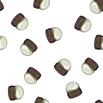 Pattern new snow ball cartoon vector イラスト素材