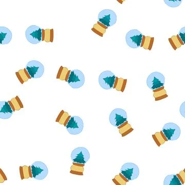 Pattern new snow ball cartoon vector イラスト素材