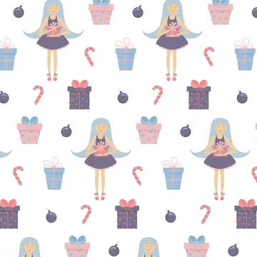 Pattern new year Stock Illustration