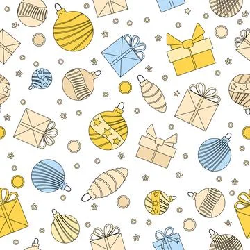 Pattern New year Merry Christmas decoration Winter Stock Illustration