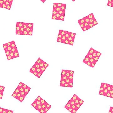 Pattern newborn burp cloths cartoon vector Stock Illustration