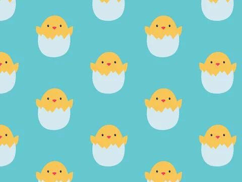 Pattern newborn chick. Vector illustration Stock Illustration