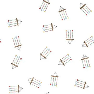 Pattern newborn crib mobile cartoon vector Stock Illustration