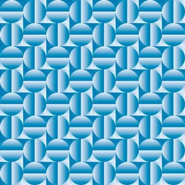 Pattern with night blue squares and circles coffee bean effect Stock Illustration