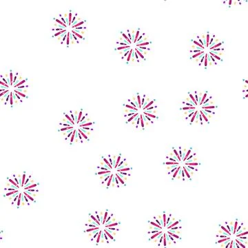 Pattern night firework cartoon vector イラスト素材