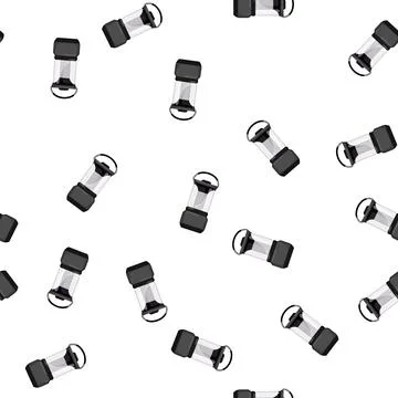 Pattern night lantern camp lamp cartoon vector Illustrazione stock