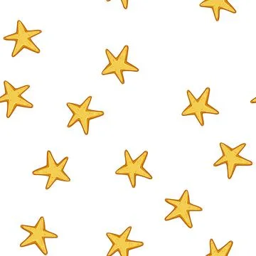 Pattern night sea star cartoon vector Stock Illustration