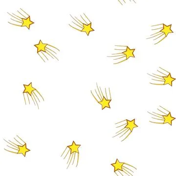 Pattern night star shoot cartoon vector Stock Illustration