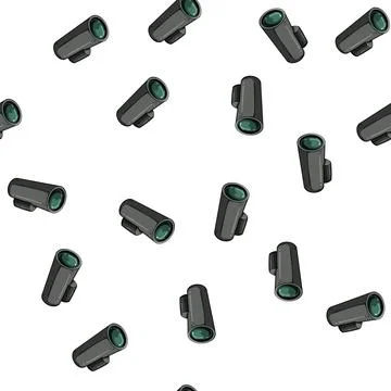Pattern night telescope cartoon vector Stock Illustration