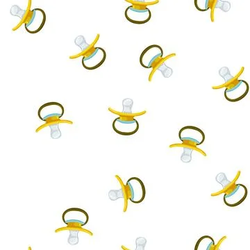 Pattern nipple pacifier baby color icon vector Illustrazione stock