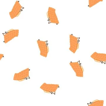 Pattern nobody camping cot cartoon vector Illustrazione stock