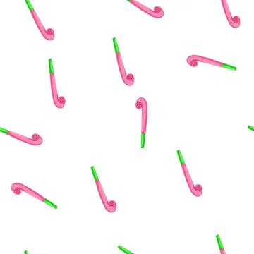 Pattern noisemaker party whistle cartoon vector Stock Illustration