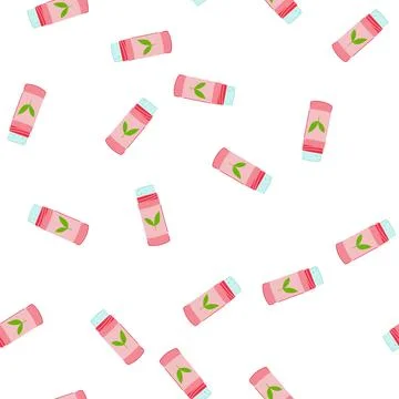 Pattern nontoxic deodorant eco friendly cartoon vector Stock Illustration