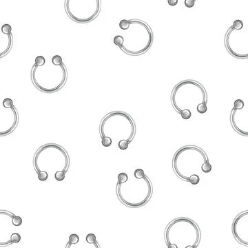 Pattern nose piercing ring cartoon vector Stock Illustration