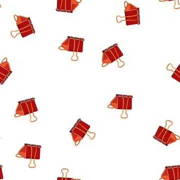 Pattern note binder clip cartoon vector color Illustrazione stock