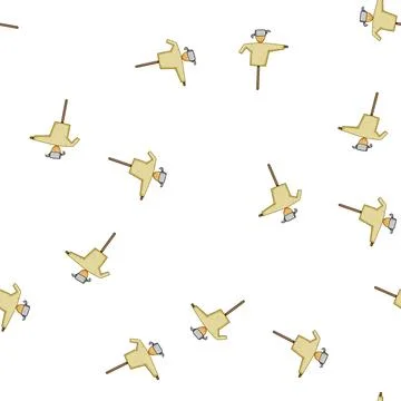 Pattern november scarecrow cartoon vector Stock Illustration