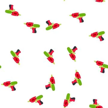Pattern nozzle water gun toy cartoon vector 库存插图