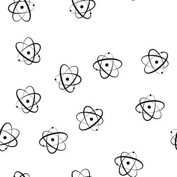 Pattern nuclear atom orbit cartoon vector イラスト素材
