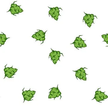 Pattern nug weed bud cartoon vector Stock Illustration