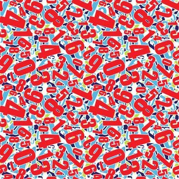 Pattern numbers background Brightly colored learning numbers background se... Foto stock