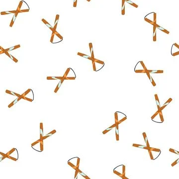 Pattern nunchaku cross weapon concept for martial arts Illustrazione stock