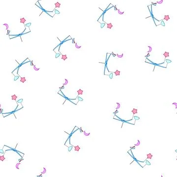 Pattern nursery crib mobile cartoon vector Stock Illustration